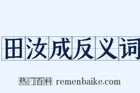 田汝成反义词是什么意思的图片